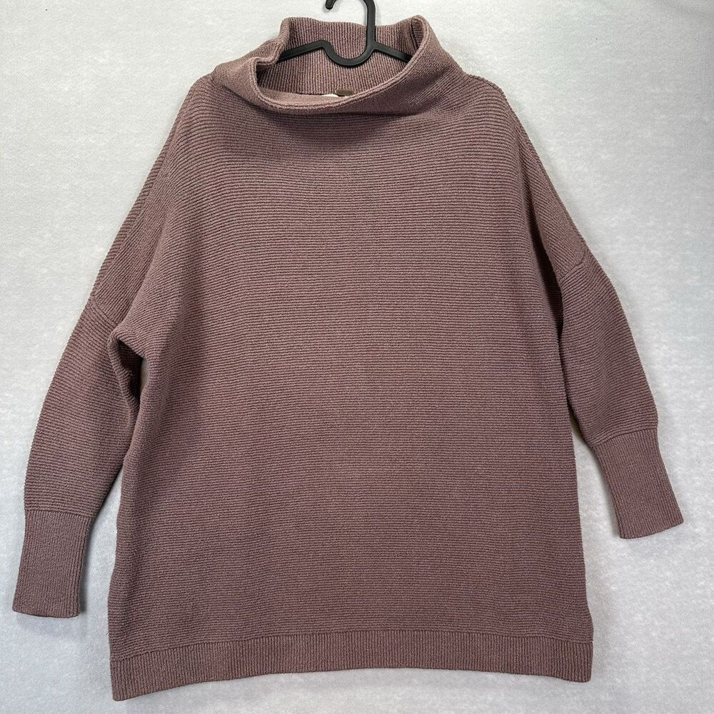 Free People Women’s Size XS Knitted Nutmeg Ottoman Slouchy Tunic sweater Nutmeg